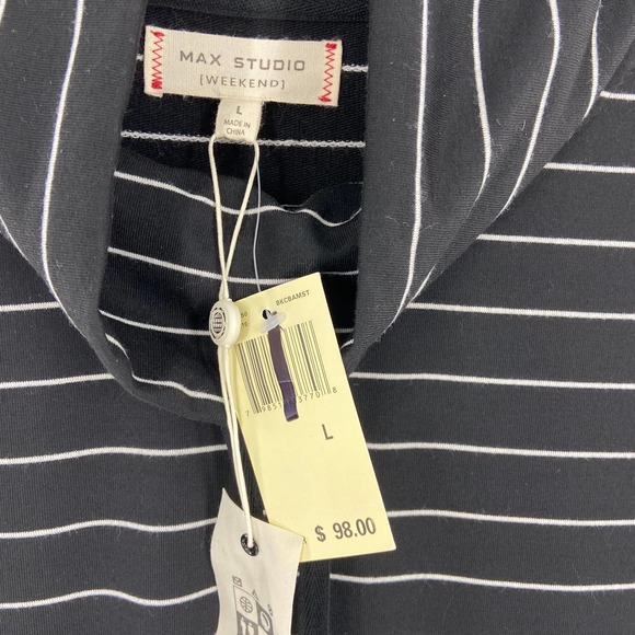 Max Studio Weekend Long sleeve Striped Dress Sz L - Picture 4 of 5